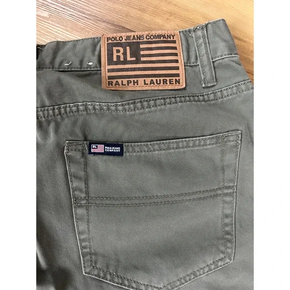 Ralph Lauren Polo Jeans Company Women's Size 12 Jeans Olive Green - Picture 7 of 11